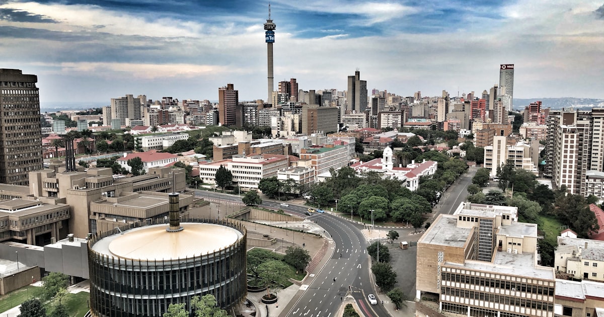 Johannesburg skyline with Hillbrow Tower