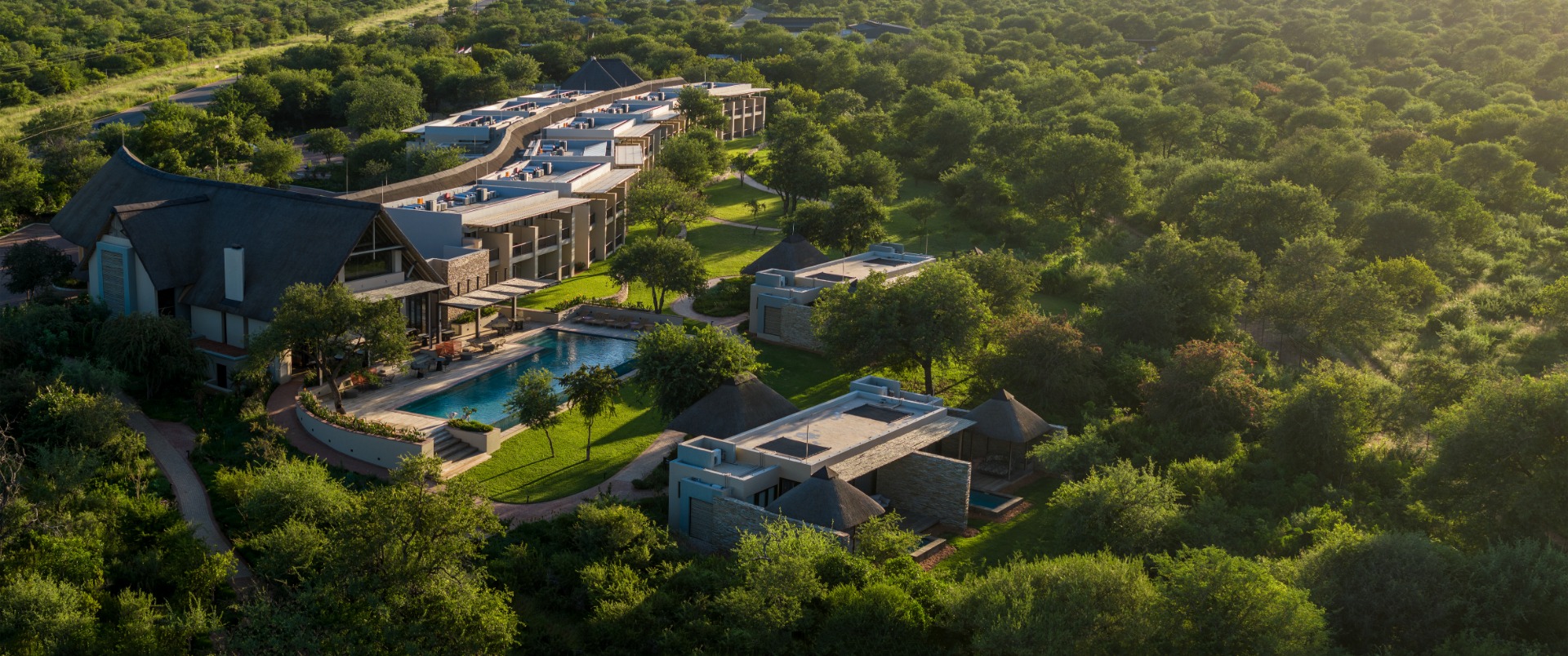 Radisson Safari Hotel Hoedspruit - aerial view of the resort in the bushveld